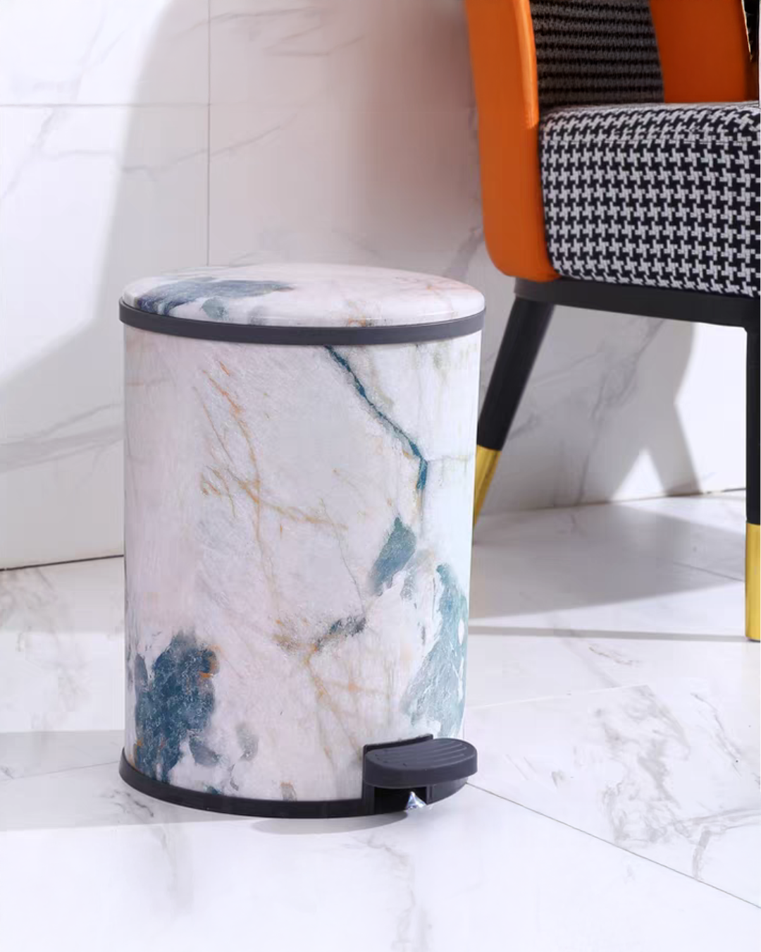 Marble Design Dustbin