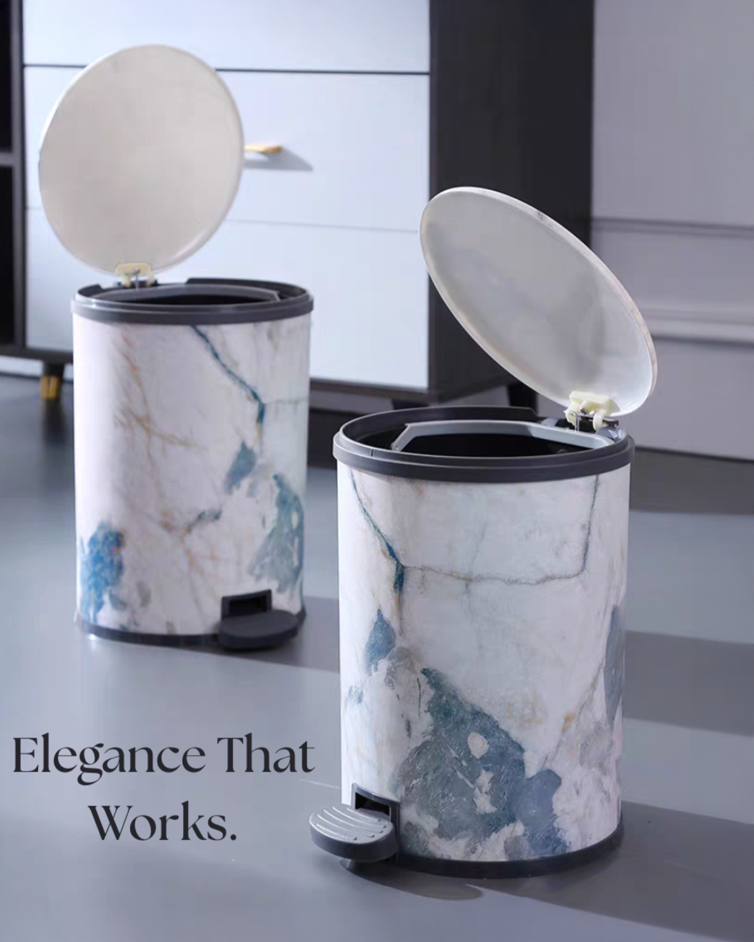 Marble Design Dustbin