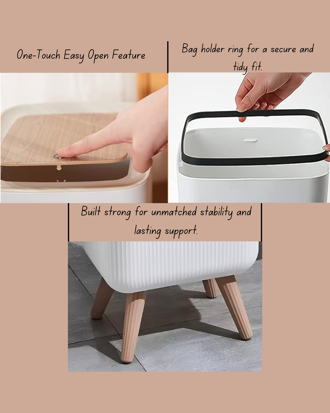 Modern Square Dustbin
