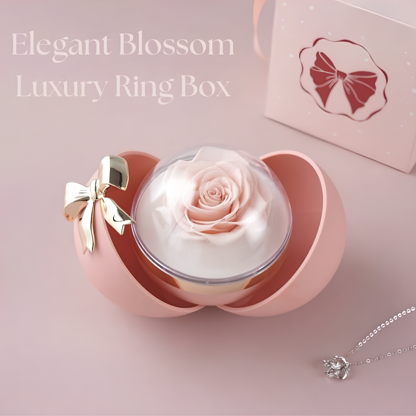 Luxury Eternal Rose Jewelry Gift Box